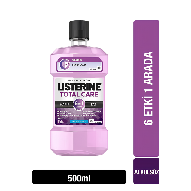 Listerine Total Care 6 Etki 1 Arada 500 ml - Hafif Nane Listerine Total Care 6 Etki 1 Arada 500 ml - Hafif Nane