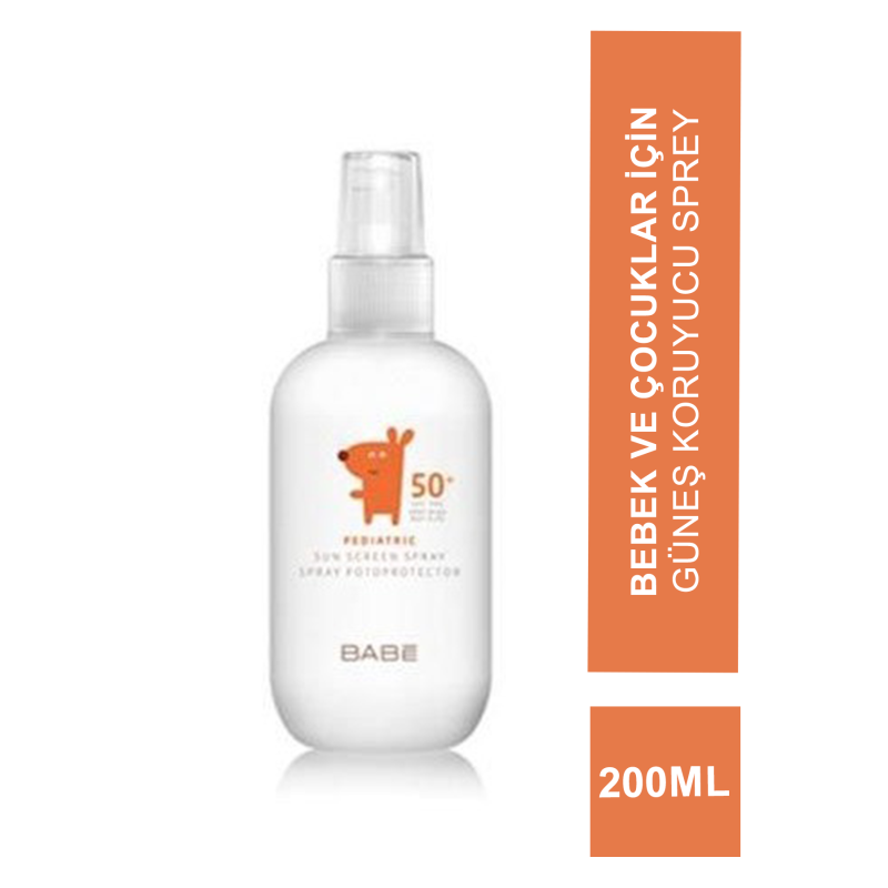 Babe Pediatrik Güneş Koruyucu SPF50+ Sprey 200 ml Babe Pediatrik Güneş Koruyucu SPF50+ Sprey 200 ml