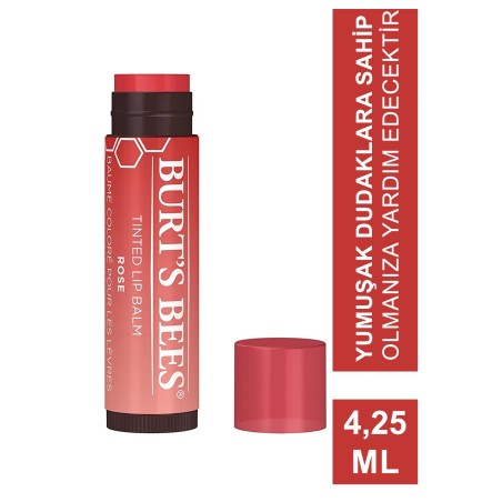 Burts Bees Tinted Lip Balm Gül Kurusu 4,25 ml Renkli Dudak Bakım Kremi