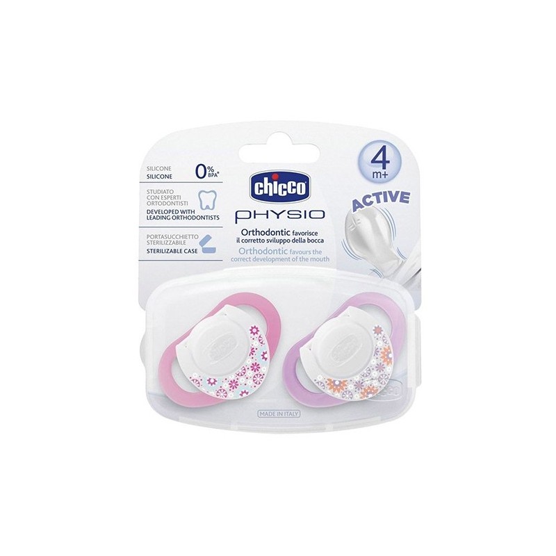 Chicco Physioring Silikon Emzik 2 li Pembe 4 Ay+