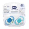Chicco Physioring Silikon Emzik 2 li Mavi 12 M+