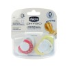 Chicco Physioring Kauçuk Emzik 2 li Sarı-Beyaz 0 M+