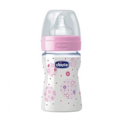 Chicco Biberon 150ml Silikon PP Pembe