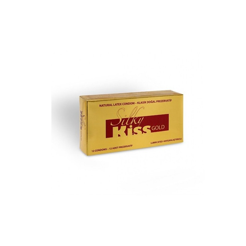 Silky Kiss Gold Klasik Doğal Prezervatif Kayganlaştırıcılı 12 li Silky Kiss Gold Klasik Doğal Prezervatif Kayganlaştırıcılı 12 li
