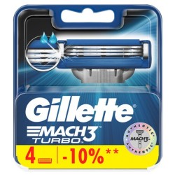 Gillette Mach3 Turbo Yedek Bıçağı 4'lü Paket