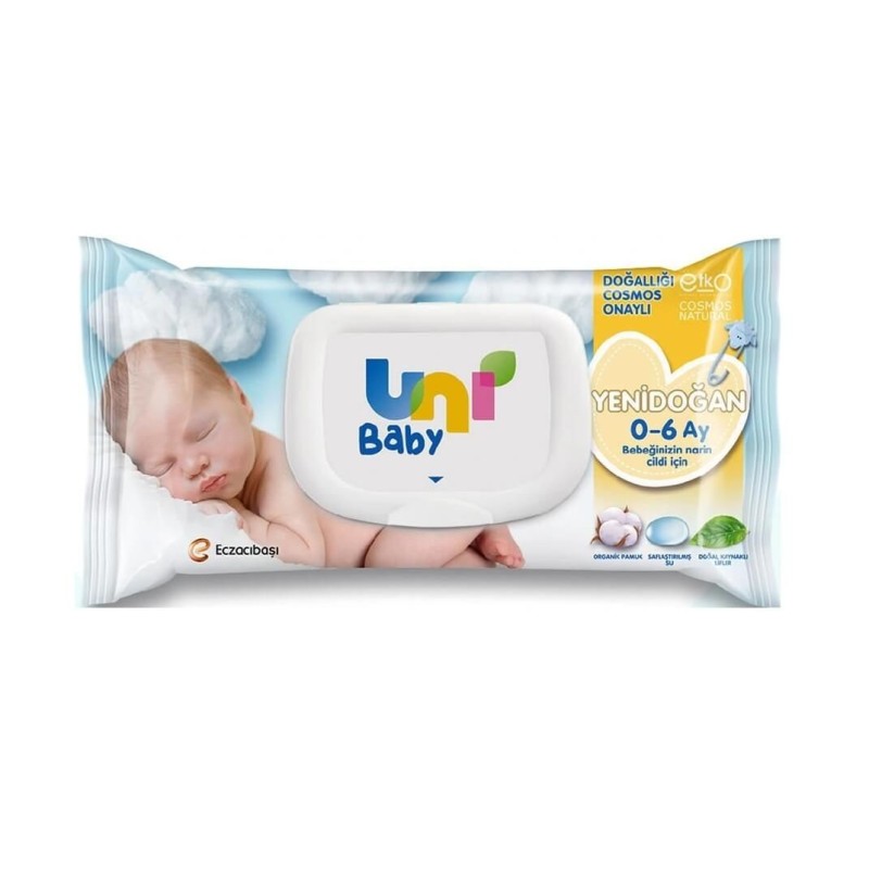 Uni Baby Yenidoğan Islak (Pamuk) Mendil 40 Adet Uni Baby Yenidoğan Islak (Pamuk) Mendil 40 Adet