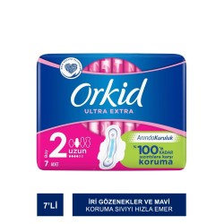 Orkid Ultra Extra Uzun (Boy 2) Kanatlı Hijyenik Ped 7 Ped