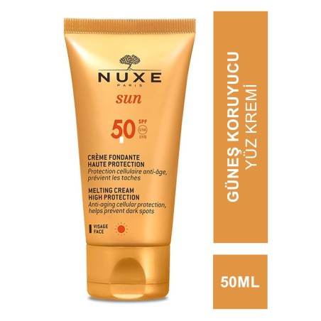 Nuxe Sun Spf 50 Face Cream Fondante Haute Protection Güneş Koruyucu Yüz Kremi 50ml