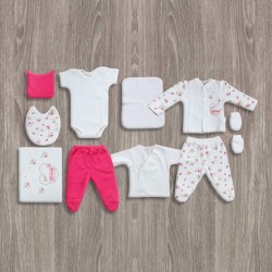 Flexi Baby Ayıcıklı 10'lu Kız Hastane Çıkış Seti