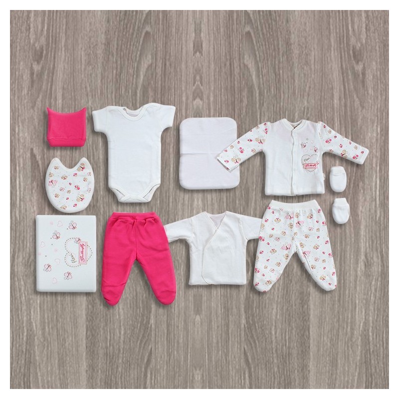 Flexi Baby Ayıcıklı 10'lu Kız Hastane Çıkış Seti Flexi Baby Ayıcıklı 10'lu Kız Hastane Çıkış Seti