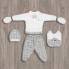 Flexi Baby Gri 5'li Hastane Çıkış Seti