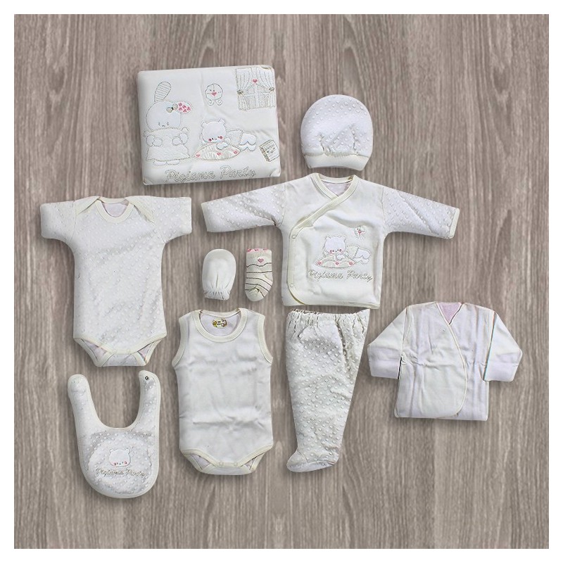 Bebitof Pijama Partisi Desenli 10'lu Hastane Çıkış Seti Bebitof Pijama Partisi Desenli 10'lu Hastane Çıkış Seti