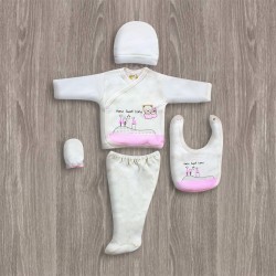 Bebitof Sweet Home Baskılı 5'li Hastane Çıkış Seti