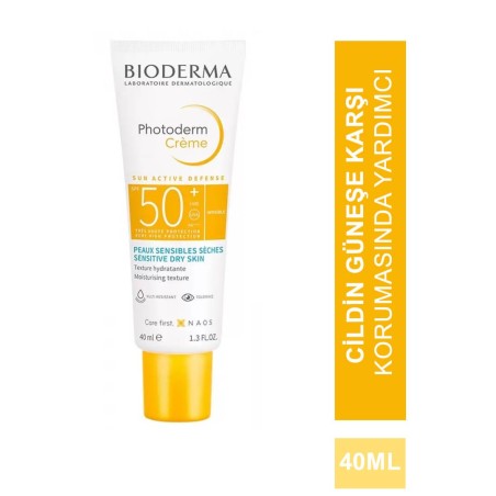 Bioderma Photoderm Creme Renksiz Kuru Ciltler için Yüksek Korumalı SPF50+ Yüz Güneş Kremi 40 ml