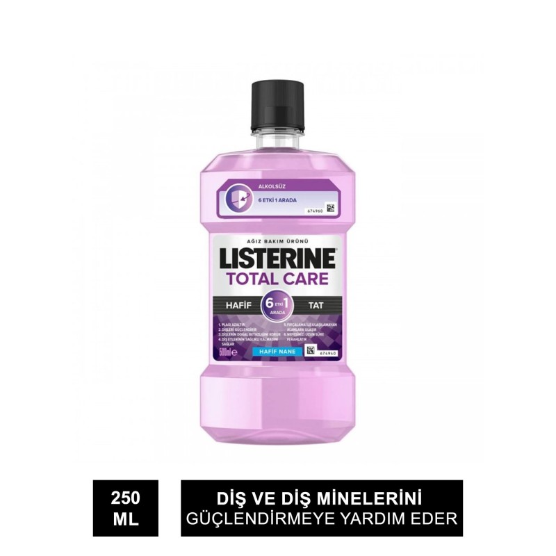 Listerine Total Care 6 Etki Bir Arada 250 ml - Nane Aromalı Listerine Total Care 6 Etki Bir Arada 250 ml - Nane Aromalı