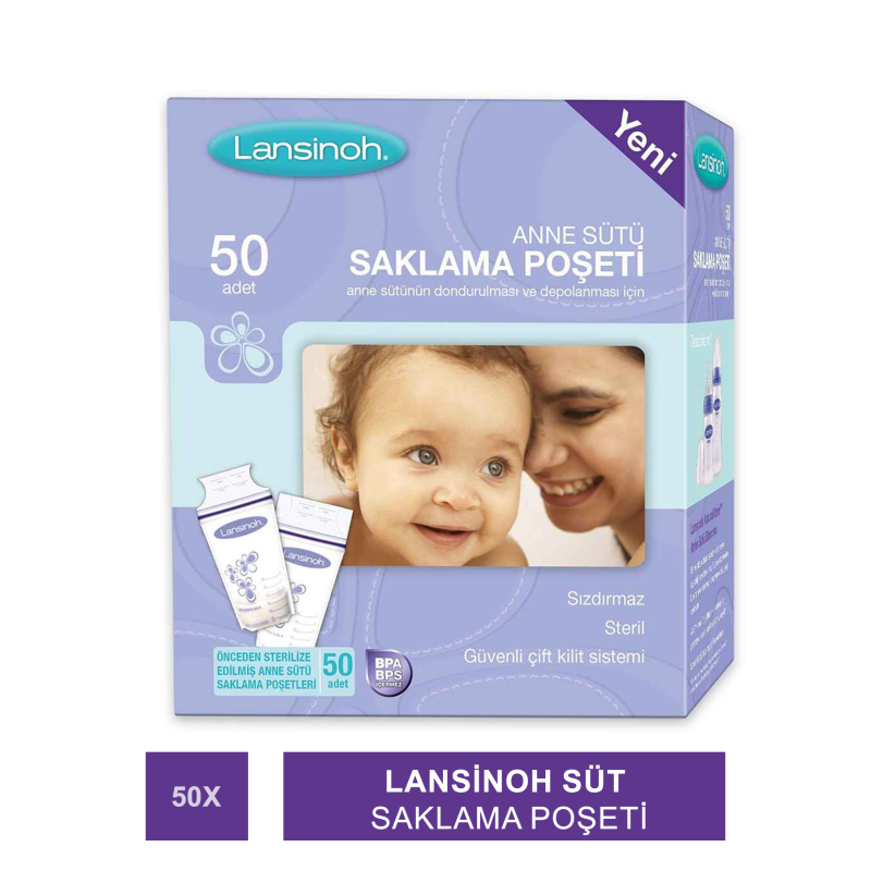 Lansinoh Süt Saklama Poşeti 50 li Lansinoh Süt Saklama Poşeti 50 li
