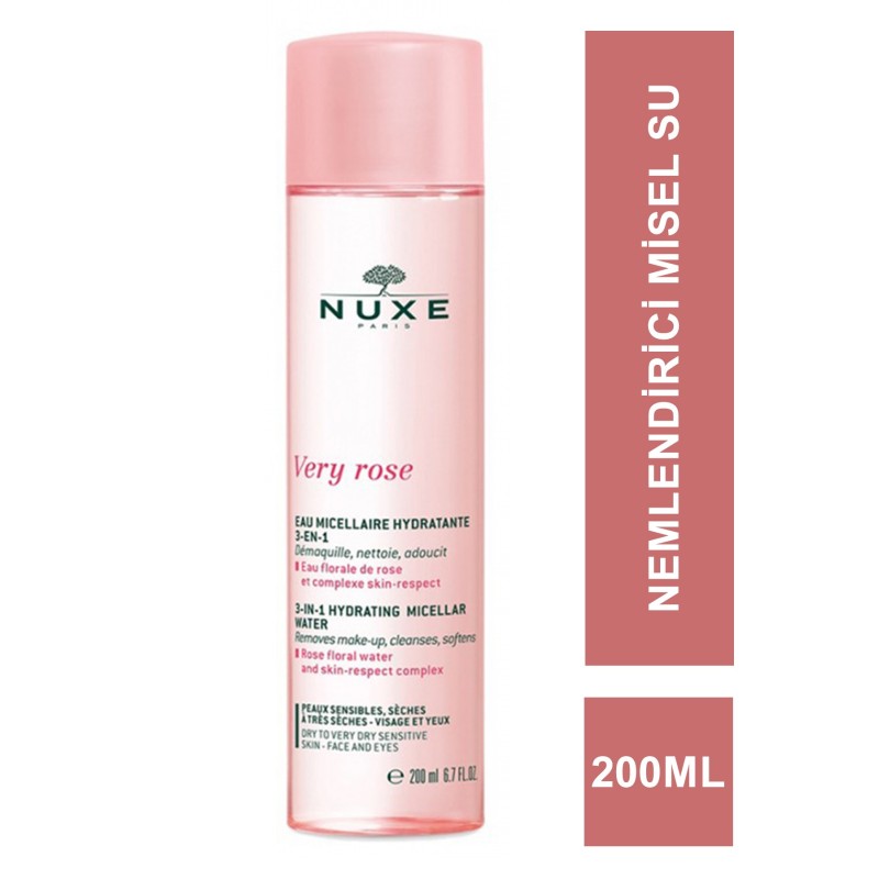 Nuxe Very Rose 3-In 1 Hydrating Micellar Water - Nemlendirici Misel Su 200 ml Nuxe Very Rose 3-In 1 Hydrating Micellar Water - Nemlendirici Misel Su 200 ml