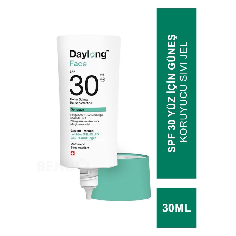 Daylong Sensivite Spf 30 Yüz İçin Güneş Koruyucu Sıvı Jel 30 ml Daylong Sensivite Spf 30 Yüz İçin Güneş Koruyucu Sıvı Jel 30 ml