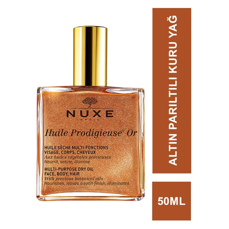 Nuxe Huile Prodigieuse Or Altın Parıltılı Kuru Yağ 50 ml Nuxe Huile Prodigieuse Or Altın Parıltılı Kuru Yağ 50 ml