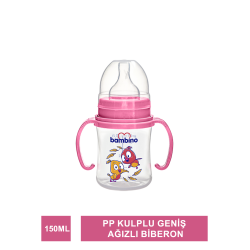 Bambino PP Kulplu Geniş Ağızlı Biberon 150 ml BE-817