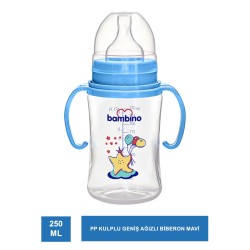 Bambino PP Kulplu Geniş Ağızlı Biberon 250 ml BE-818 :