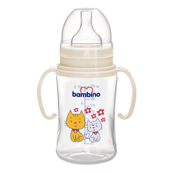 Bambino PP Kulplu Geniş Ağızlı Biberon 250 ml BE-818 :