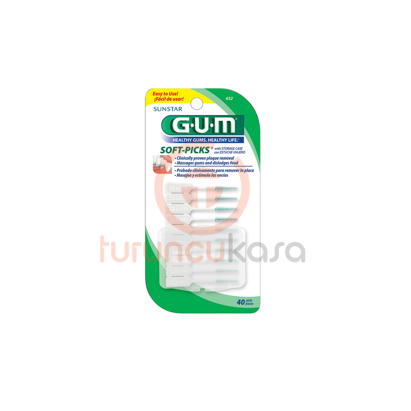 GUM Soft-Picks Fluoride Arayüz Fırçası Large 40Adet : GUM Soft-Picks Fluoride Arayüz Fırçası Large 40Adet :