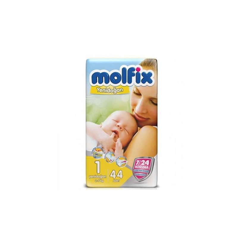 Molfix İkiz Paket 1 Numara (2-5 kg) 44 Adet Molfix İkiz Paket 1 Numara (2-5 kg) 44 Adet