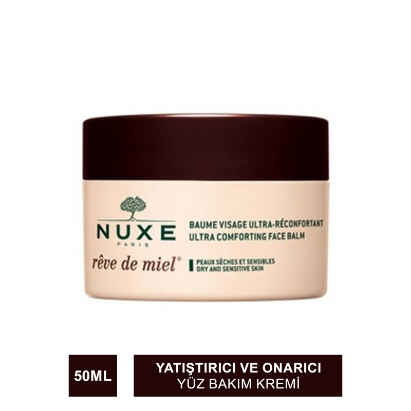 Nuxe Reve De Miel Ultra Comforting Face Balm Nemlendirici Yatıştırıcı ve Onarıcı Yüz Bakım Kremi - Gündüz - Gece 50 ml Nuxe Reve De Miel Ultra Comforting Face Balm Nemlendirici Yatıştırıcı ve Onarıcı Yüz Bakım Kremi - Gündüz - Gece 50 ml