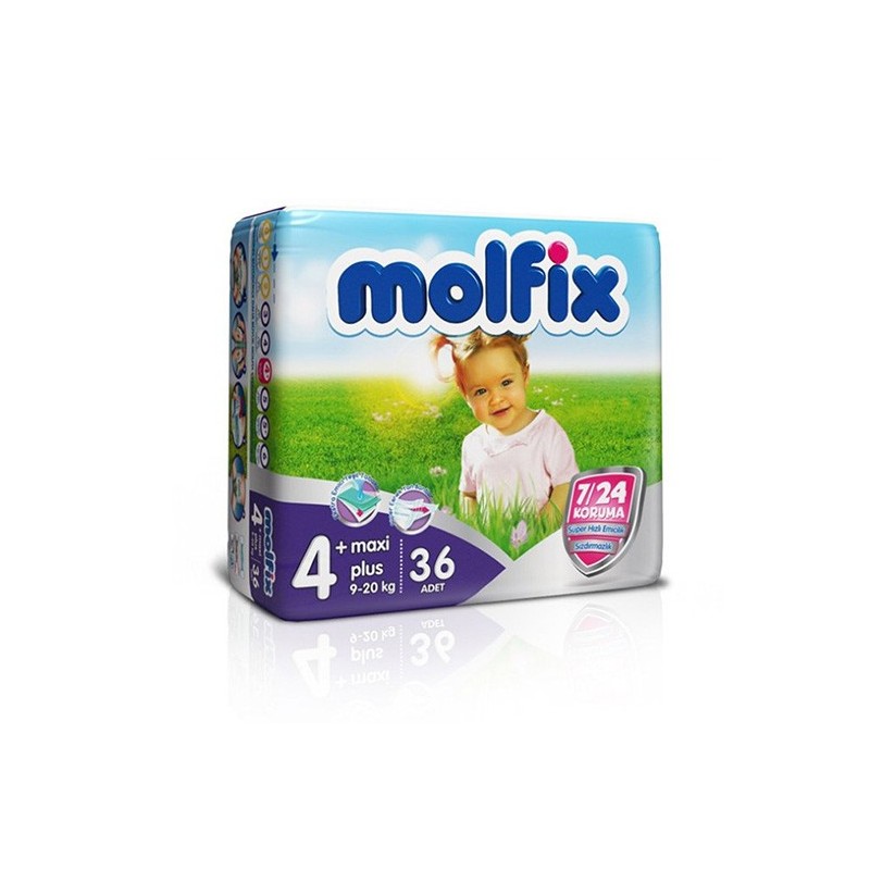 Molfix 4x4 Uyum İkiz Maxi No:4+ (9 - 20 kg) 36lı Molfix 4x4 Uyum İkiz Maxi No:4+ (9 - 20 kg) 36lı