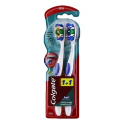 Colgate 360 Komple Ağız Temizliği Diş Fırçası - Medium (2'li Paket)