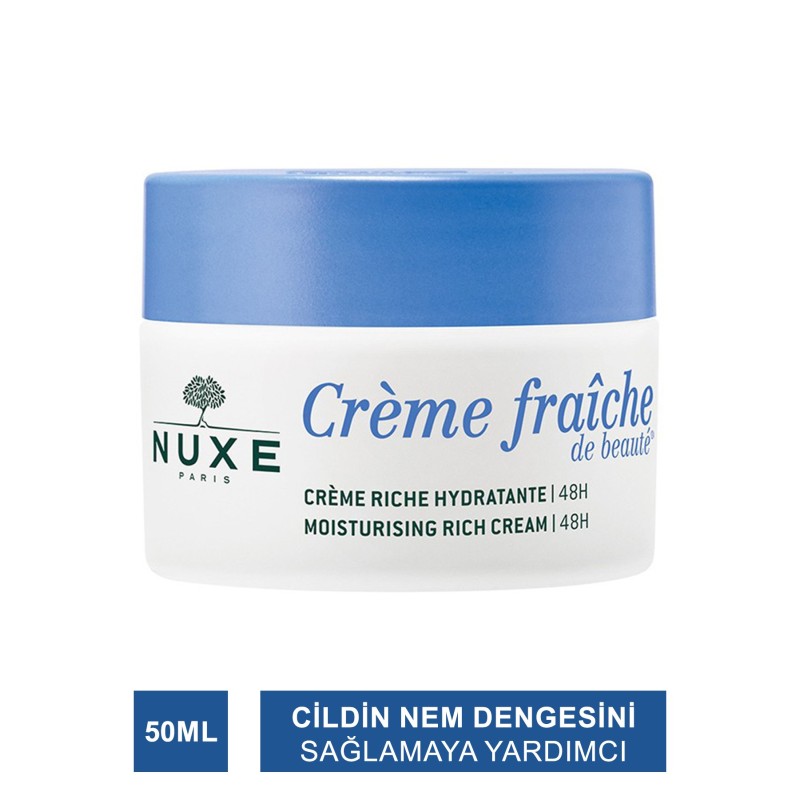 Nuxe Creme Fraiche de Beaute Creme Riche Hydratante 48h 50 ml - Kuru Ciltler Nuxe Creme Fraiche de Beaute Creme Riche Hydratante 48h 50 ml - Kuru Ciltler