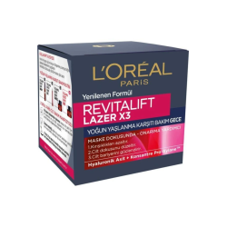Loreal Revitalift Lazer X3 Yaşlanma Karşıtı Gece Bakım Kremi 50ml