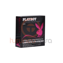  Playboy Strawberry Çilekli Kremli 3'lü Prezervatif