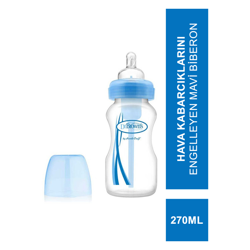 Dr. Brown's Options 91405 Geniş Ağızlı Biberon 270 ml Mavi Dr. Brown's Options 91405 Geniş Ağızlı Biberon 270 ml Mavi