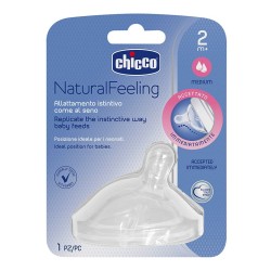 Chicco Natural Feeling Biberon Emziği 2+ Ay Orta Akış Tekli