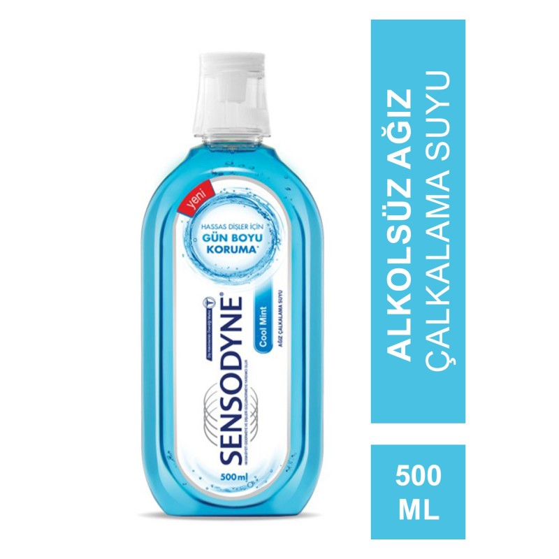 Sensodyne Ağız Bakım Suyu Cool Mint Alkolsüz 500 ml Sensodyne Ağız Bakım Suyu Cool Mint Alkolsüz 500 ml