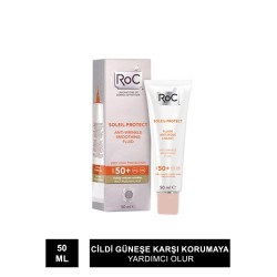RoC Soleil Protect Kırışık Karşıtı Güneş Koruyucu Likit Yüz Nemlendiricisi SPF 50+