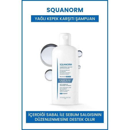 Ducray Squanorm Oily Dandruff Shampoo 200 ml Yağlı Kepek Şampuanı