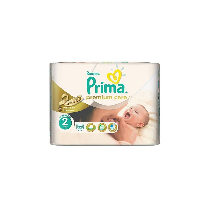 Prima Bebek Bezi Premium Care 2 Beden Mini Tekli Paket 32 Prima Bebek Bezi Premium Care 2 Beden Mini Tekli Paket 32