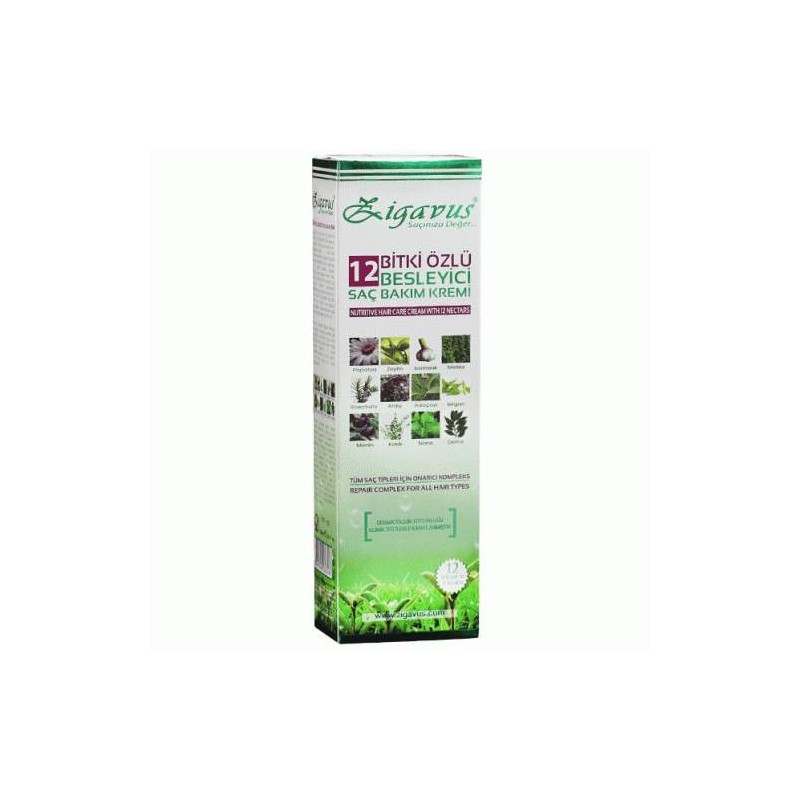 Zigavus 12 Bitki Özlü Saç Bakım Kremi 250ml Zigavus 12 Bitki Özlü Saç Bakım Kremi 250ml