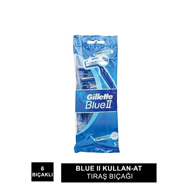 Gillette Blue II Kullan-At Tıraş Bıçağı 5'li