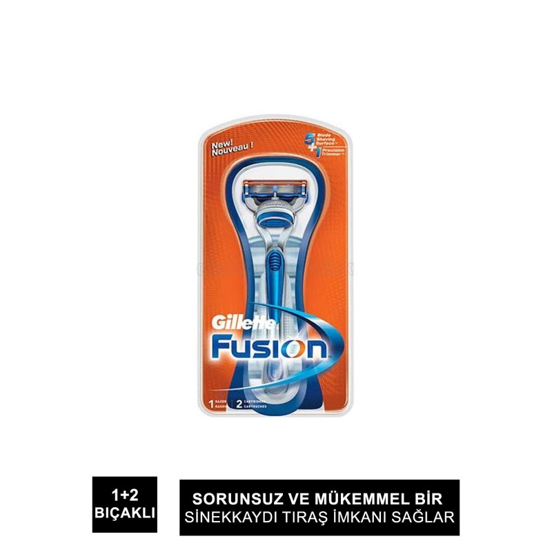 Gillette Fusion Tıraş Makinesi + 2 Yedek Bıçak Gillette Fusion Tıraş Makinesi + 2 Yedek Bıçak