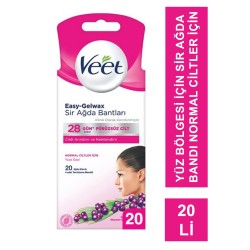Veet Yüz Bölgesi Sir Ağda Bandı Normal Ciltler İçin 20'li