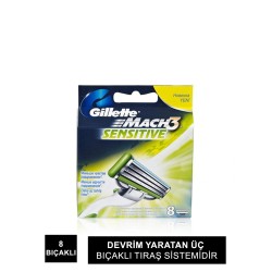 Gillette Mach3 Sensitive Yedek Bıçak 8'li