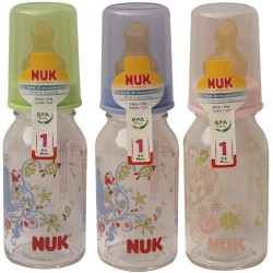 NUK Standart Kauçuk Emzikli Cam Biberon (125 ml)