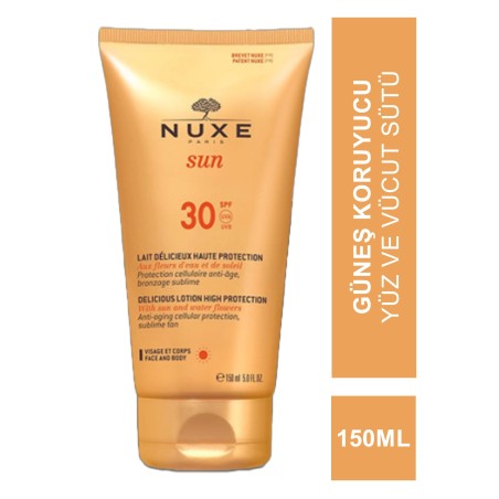 Nuxe Sun Spf 30 Lait Delicieux Protection 150 ml Güneş Koruyucu Yüz ve Vücut Sütü
