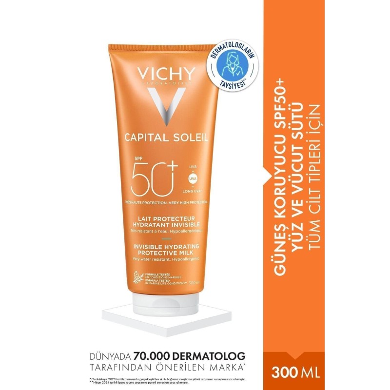 Vichy Capital Soleil Yüz ve Vücut Sütü SPF 50-300 ml