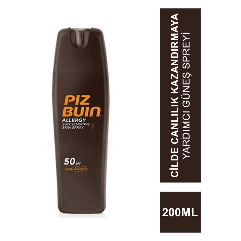 Piz Buin Alerji Hassas Ciltler için Güneş Spreyi SPF 50+ 200 ml Piz Buin Alerji Hassas Ciltler için Güneş Spreyi SPF 50+ 200 ml