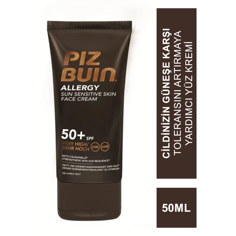 Piz Buin Alerji Hassas Ciltler için Yüz Kremi SPF 50+ 50 ml